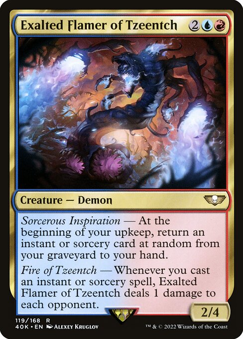 Exalted Flamer of Tzeentch highlighted card art