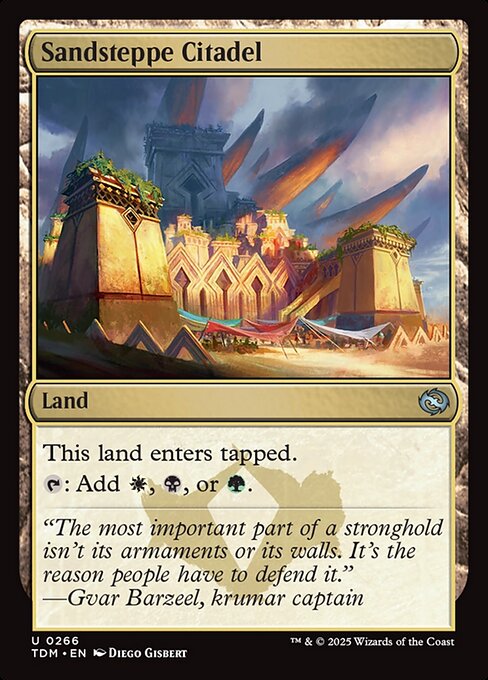 Sandsteppe Citadel highlighted card art