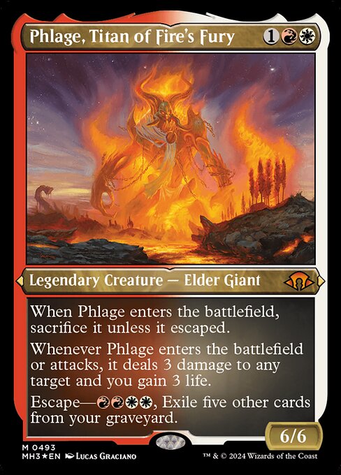 Phlage, Titan of Fire's Fury highlighted card art