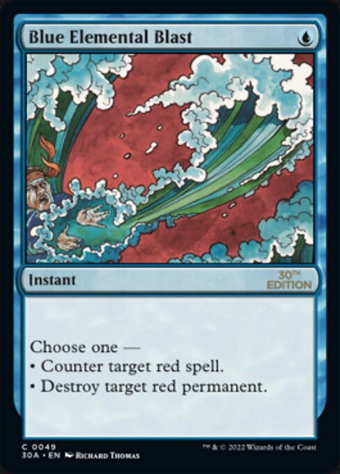 Blue Elemental Blast highlighted card art