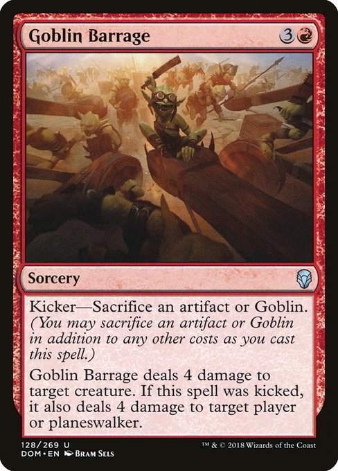 Goblin Barrage highlighted card art