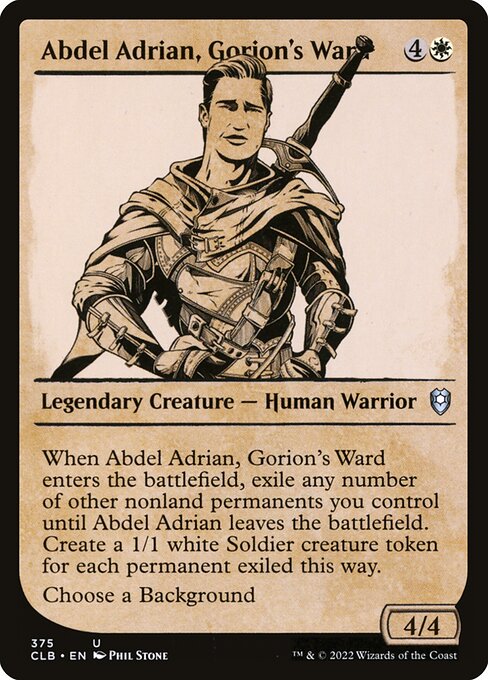 Abdel Adrian, Gorion's Ward from Commander Legends: Battle for Baldur's Gate