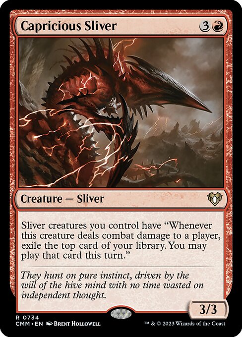Capricious Sliver highlighted card art