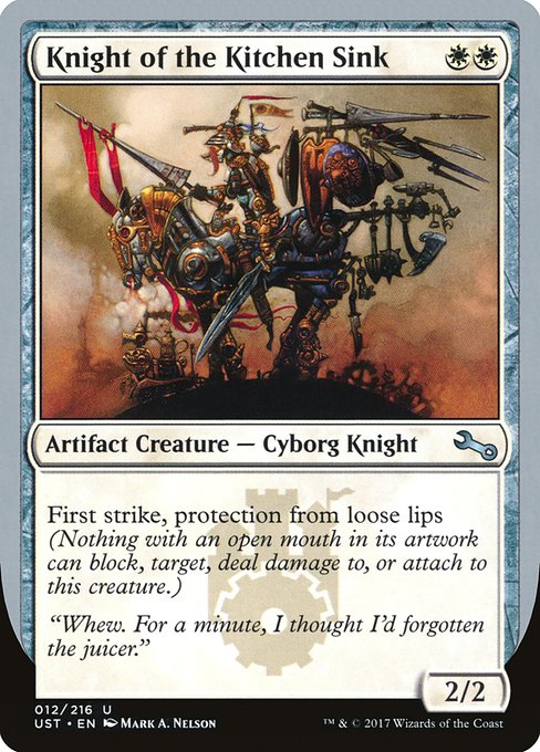 Knight of the Kitchen Sink highlighted card art