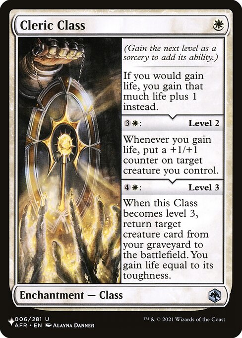 Cleric Class highlighted card art