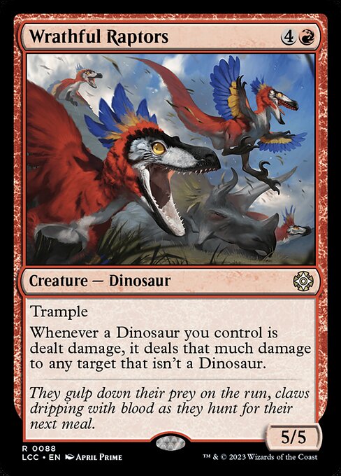 Wrathful Raptors highlighted card art