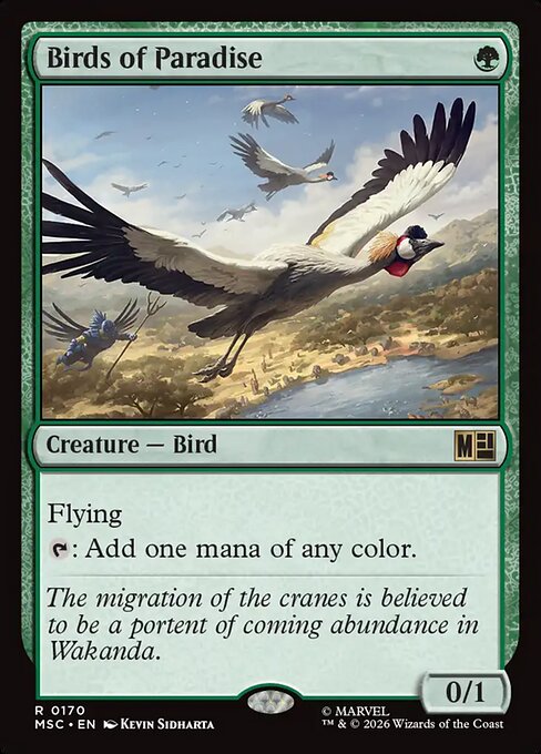 Birds of Paradise highlighted card art