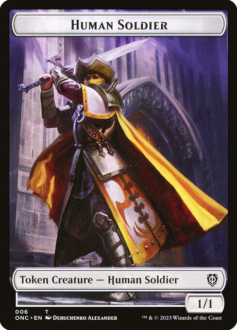 Human Soldier from Phyrexia: All Will Be One Commander Tokens
