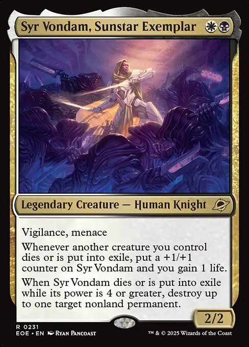 Syr Vondam, Sunstar Exemplar from Edge of Eternities