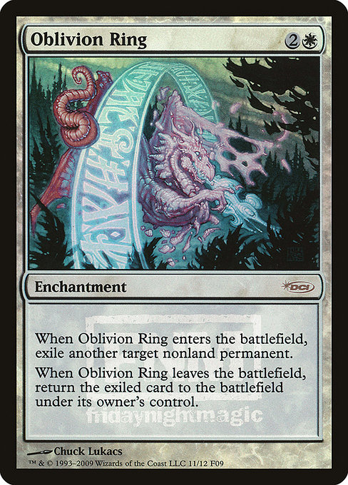 Oblivion Ring from Friday Night Magic 2009