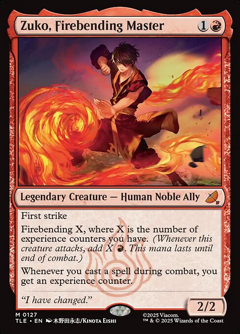 Zuko, Firebending Master from Avatar: The Last Airbender Eternal