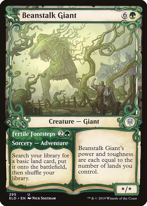 Beanstalk Giant // Fertile Footsteps from Throne of Eldraine