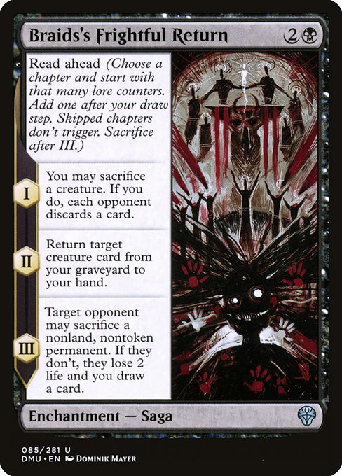 Braids's Frightful Return highlighted card art