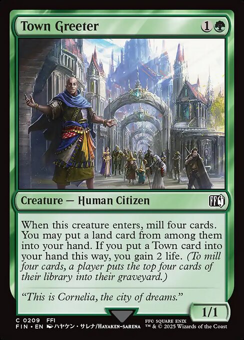 Town Greeter highlighted card art