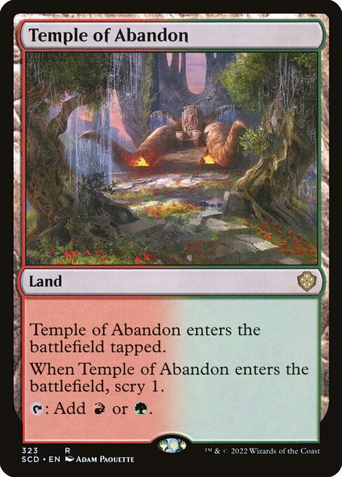 Temple of Abandon from Starter Commander Decks