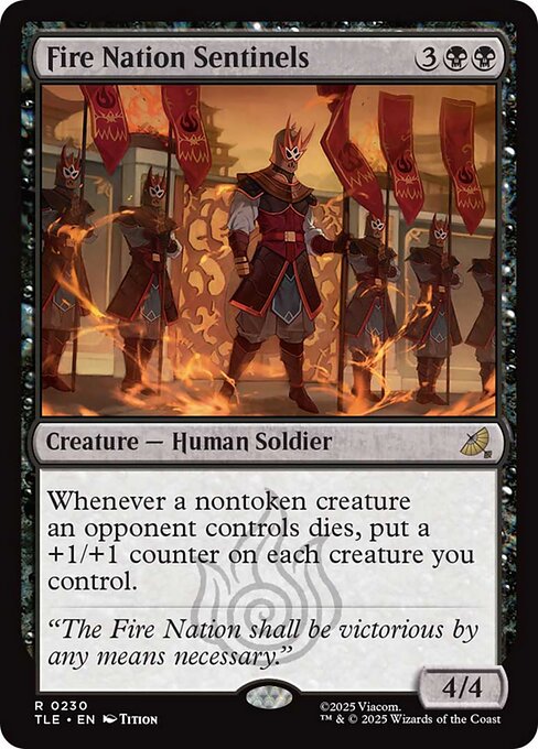 Fire Nation Sentinels highlighted card art