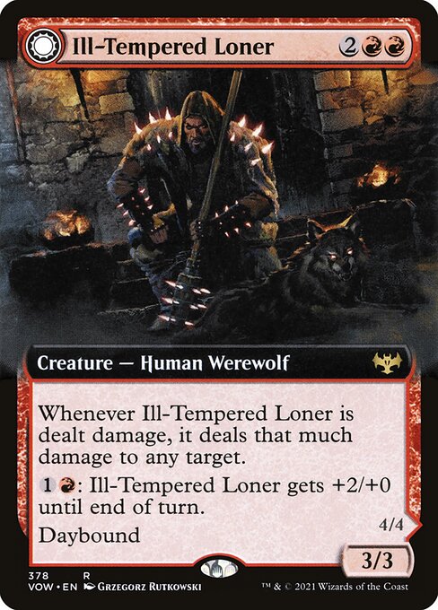 Ill-Tempered Loner // Howlpack Avenger from Innistrad: Crimson Vow