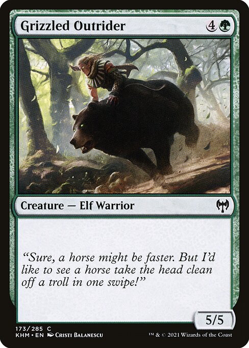 Grizzled Outrider highlighted card art