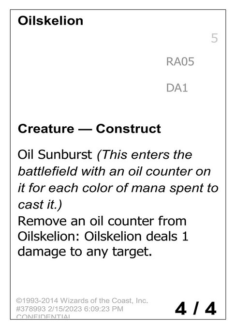 Oilskelion highlighted card art