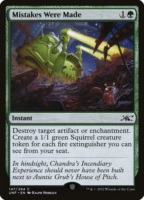 Mistakes Were Made highlighted card art