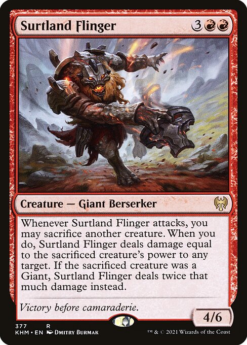 Surtland Flinger highlighted card art
