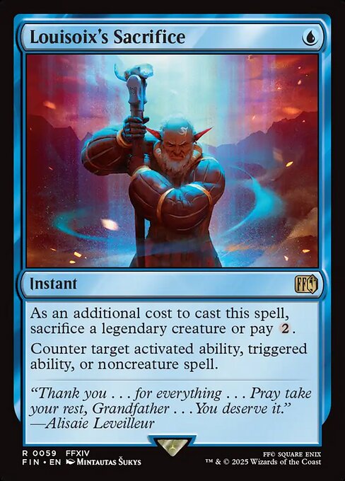 Louisoix's Sacrifice highlighted card art