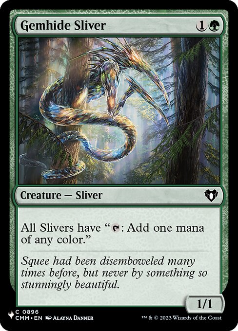 Gemhide Sliver highlighted card art