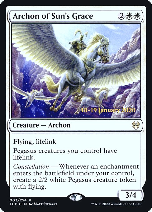 Archon of Sun's Grace from Theros Beyond Death Promos