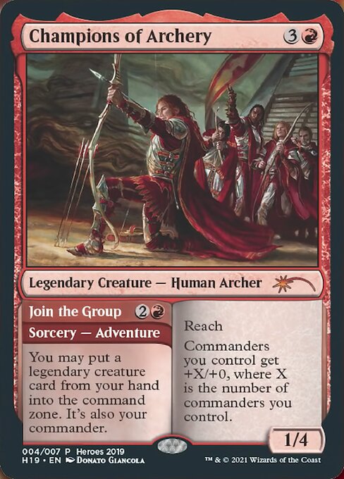 Champions of Archery // Join the Group highlighted card art