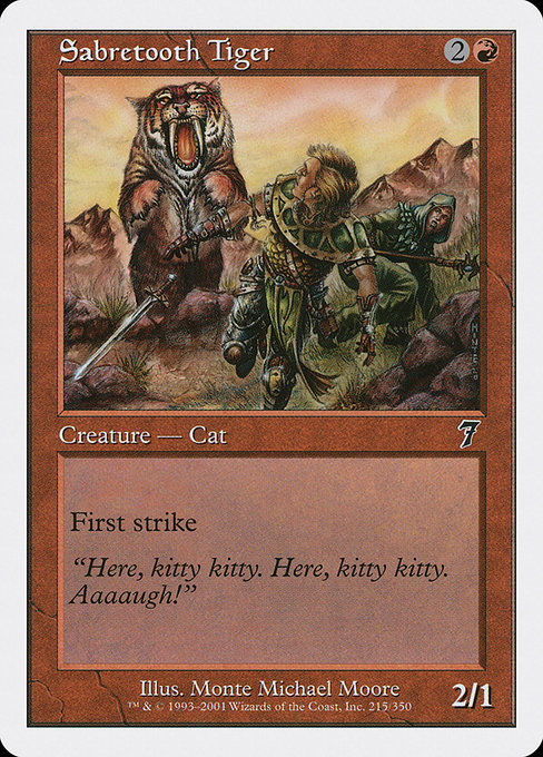 Sabretooth Tiger from Seventh Edition