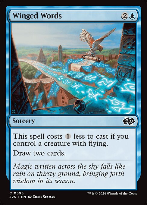 Winged Words highlighted card art