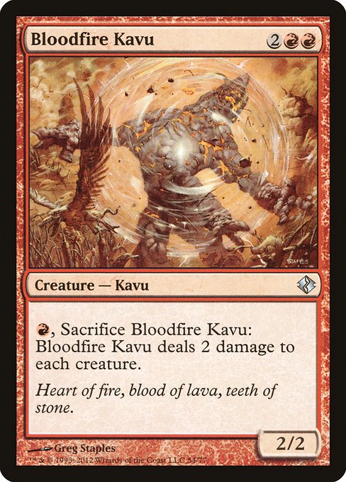 Bloodfire Kavu highlighted card art