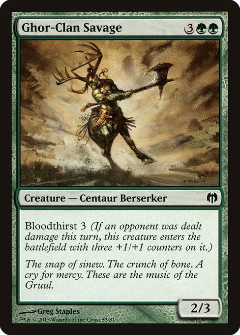 Ghor-Clan Savage highlighted card art