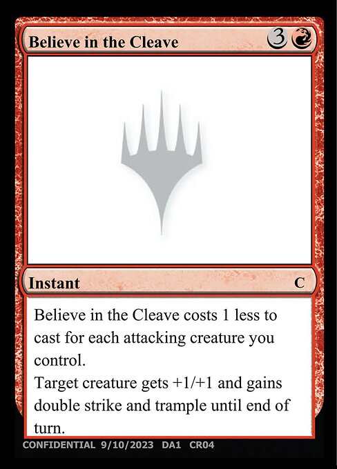 Believe in the Cleave highlighted card art