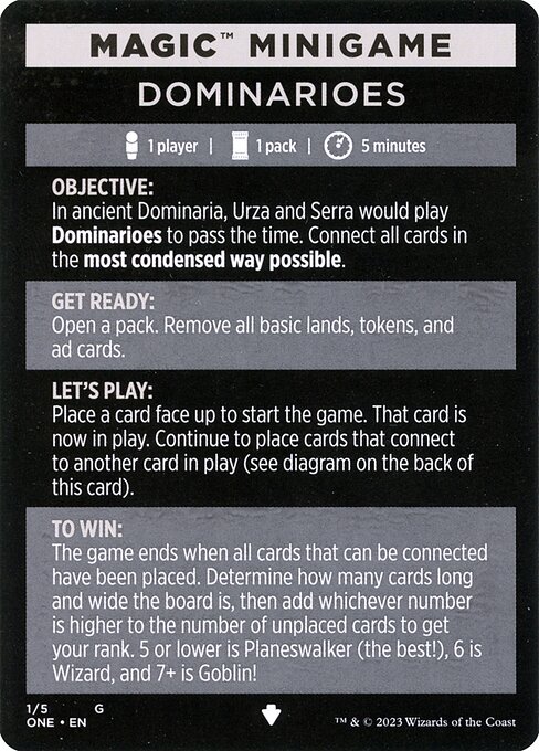 Dominarioes // Dominarioes (cont'd) from Phyrexia: All Will Be One Minigames