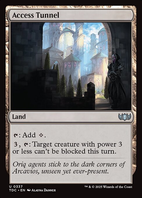 Access Tunnel highlighted card art