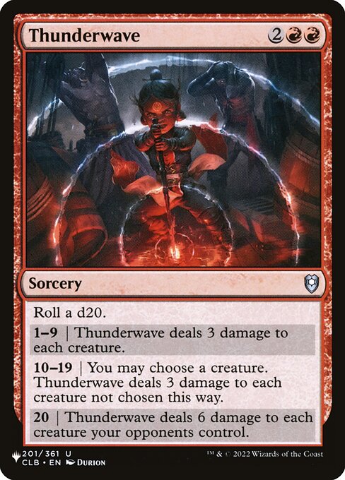 Thunderwave highlighted card art