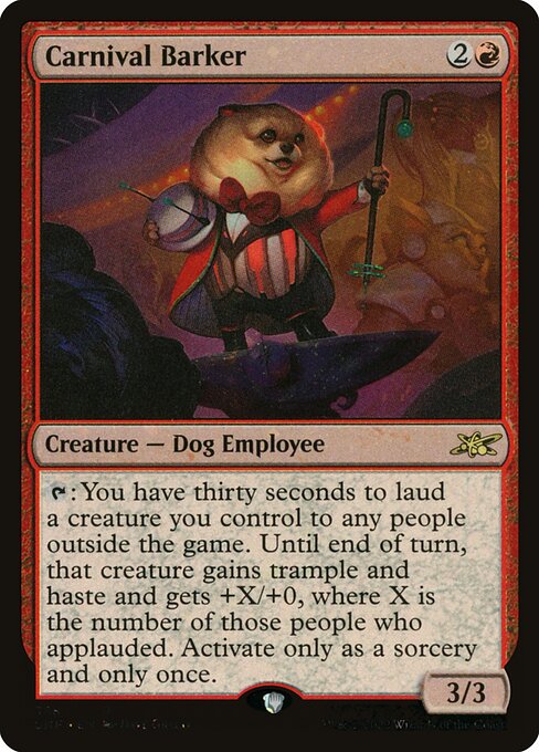 Carnival Barker highlighted card art
