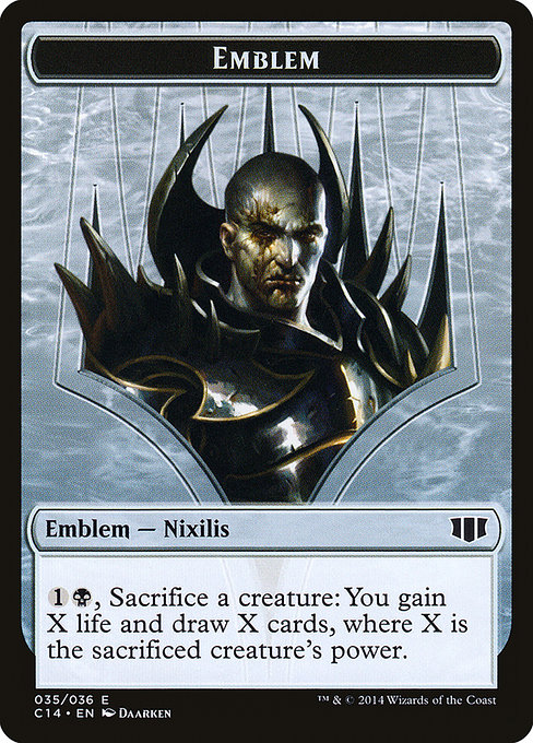 Ob Nixilis of the Black Oath Emblem from Commander 2014 Tokens