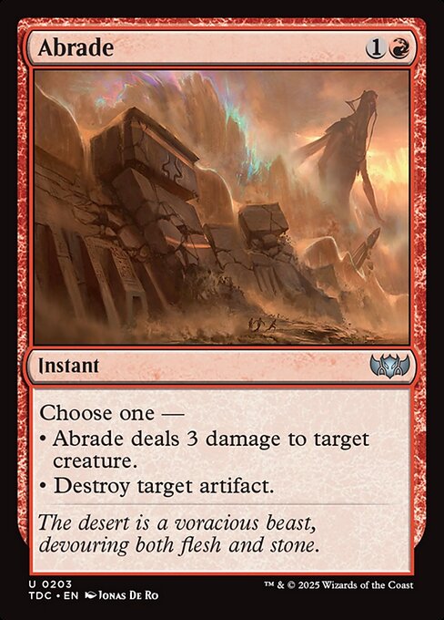 Abrade from Tarkir: Dragonstorm Commander