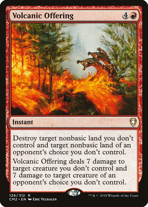 Volcanic Offering highlighted card art