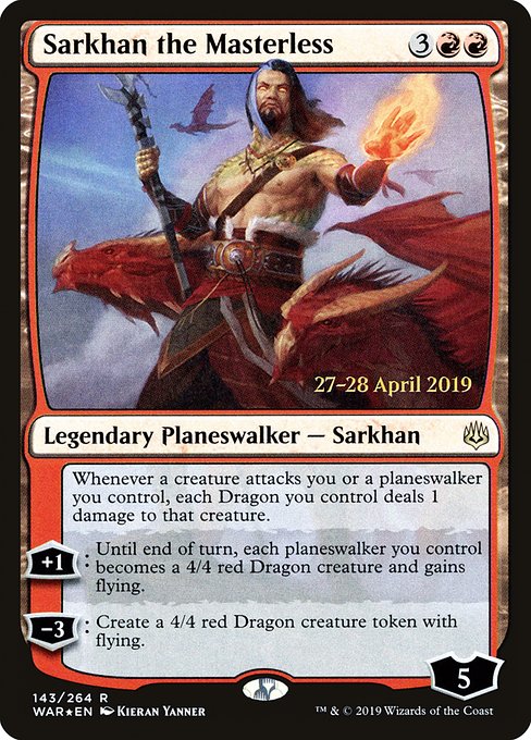 Sarkhan the Masterless from War of the Spark Promos