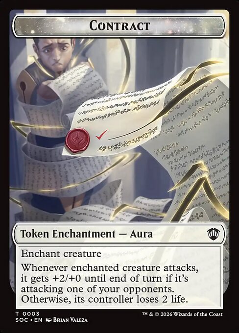 Contract from Secrets of Strixhaven Commander Tokens
