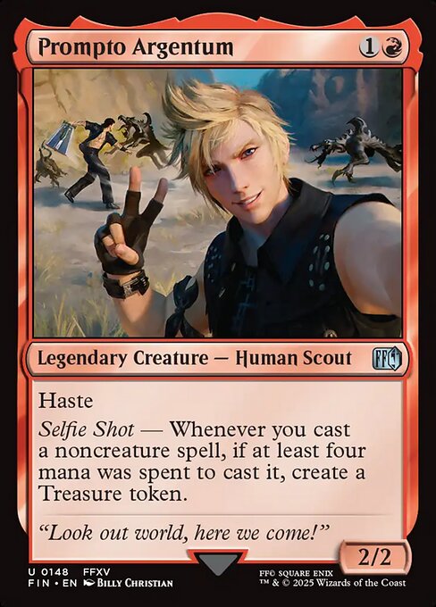 Prompto Argentum highlighted card art