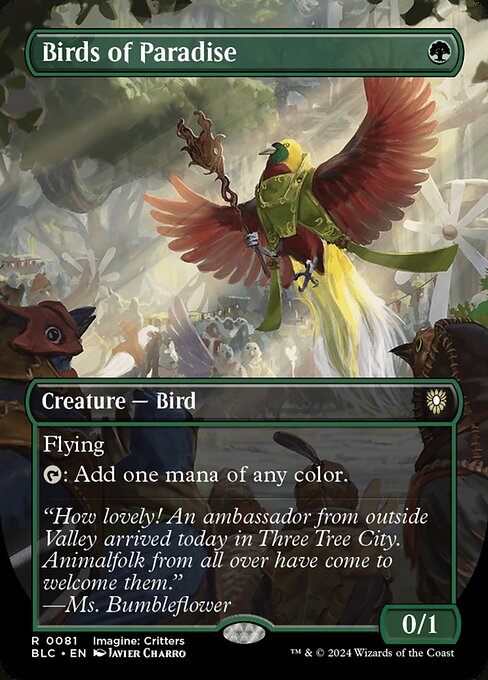 Birds of Paradise from Bloomburrow Commander