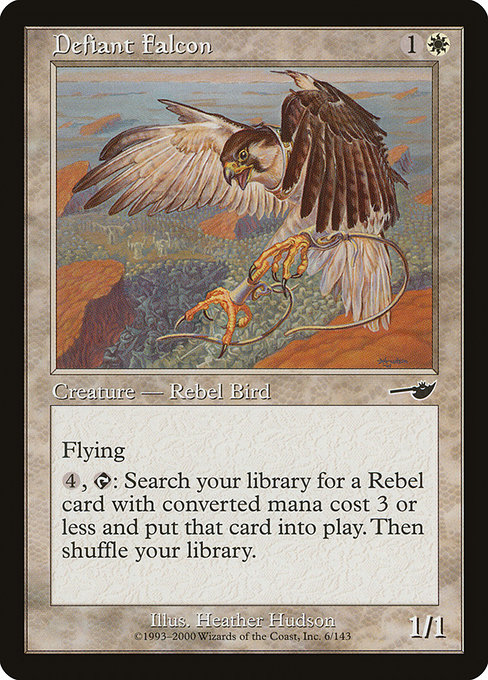 Defiant Falcon highlighted card art