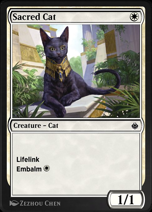 Sacred Cat highlighted card art