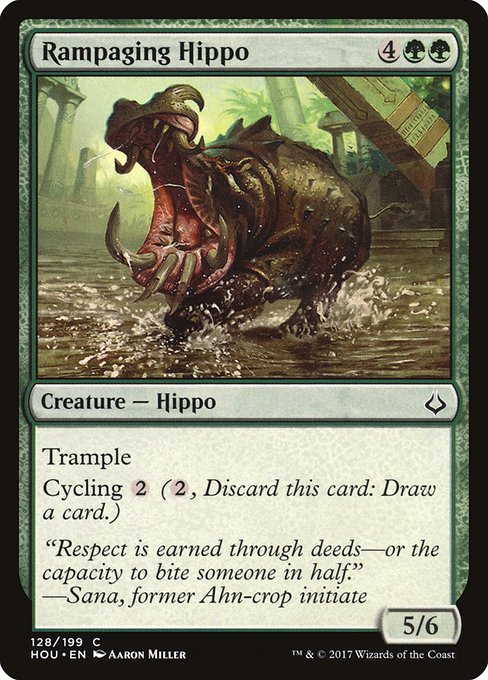 Rampaging Hippo highlighted card art