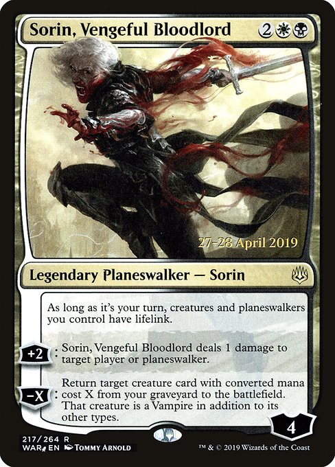 Sorin, Vengeful Bloodlord from War of the Spark Promos