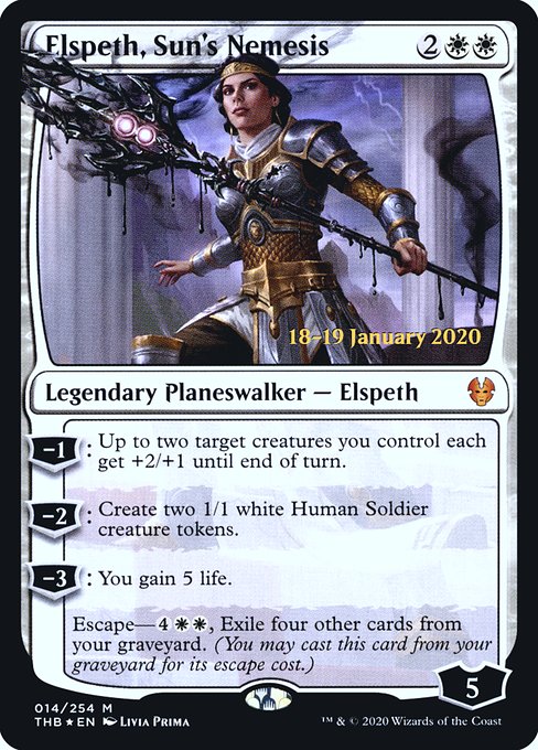 Elspeth, Sun's Nemesis from Theros Beyond Death Promos